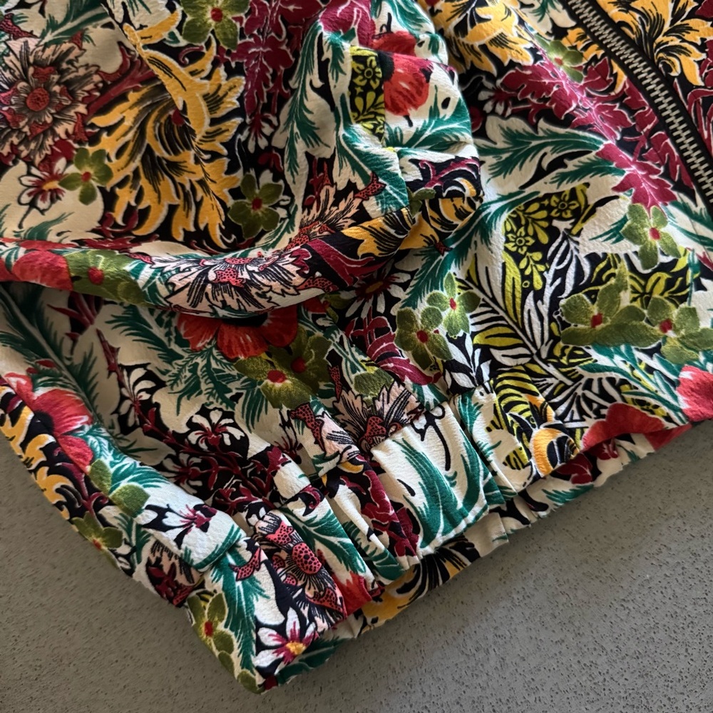 Topshop Floral Bomber Jacket - Picture 6 of 9